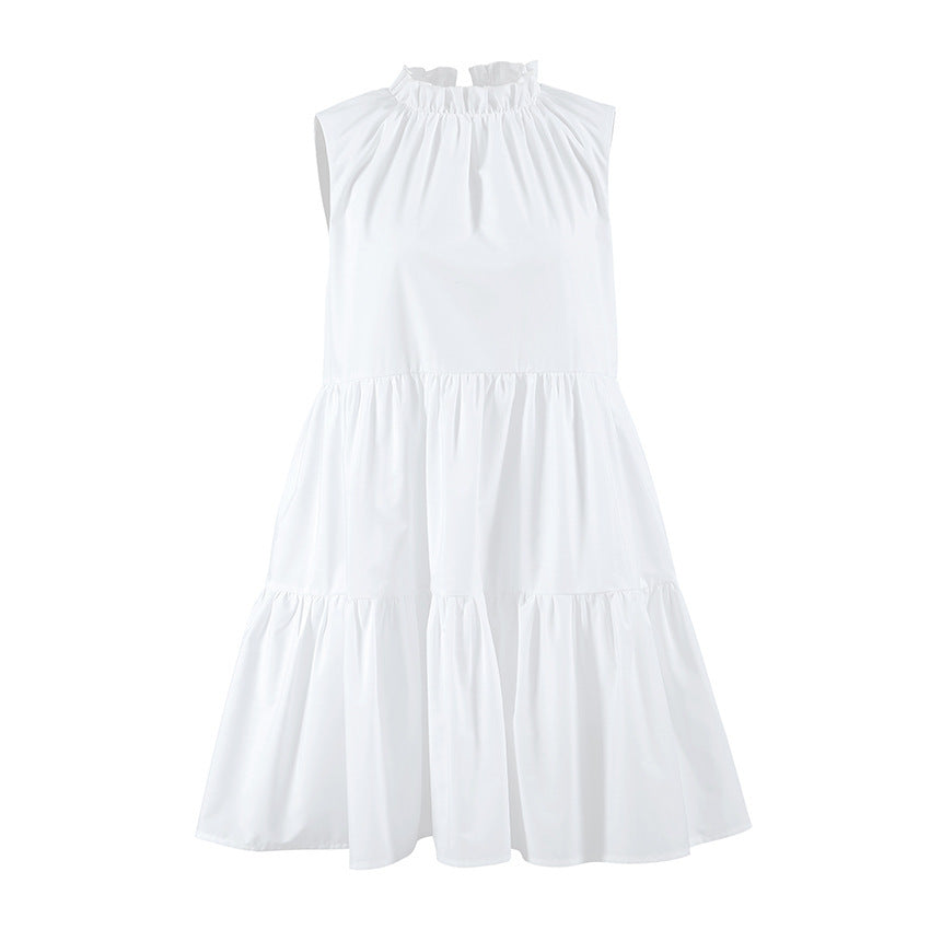 Graceful Bow-Tie Round Neck Dress – Effortless Poise & Feminine Charm