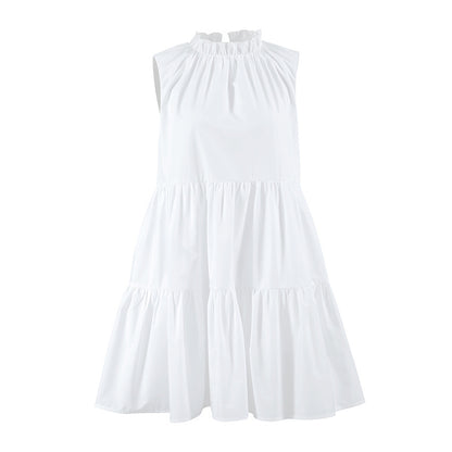 Graceful Bow-Tie Round Neck Dress – Effortless Poise & Feminine Charm